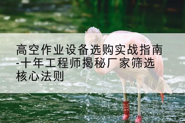 松潘剪叉式升降机厂家-高空作业设备选购实战指南-十年工程师揭秘厂家筛选核心法则