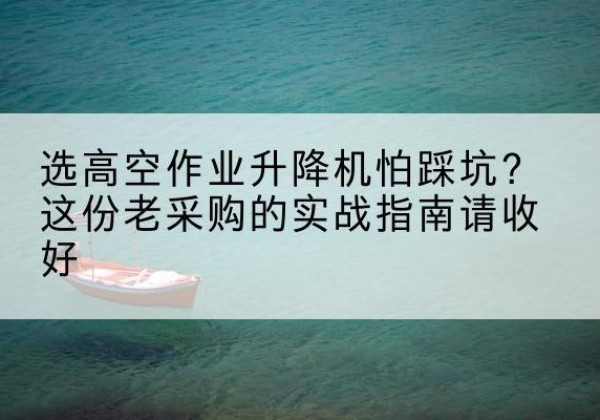 松潘高空作业升降机厂家推荐-选高空作业升降机怕踩坑？这份老采购的实战指南请收好